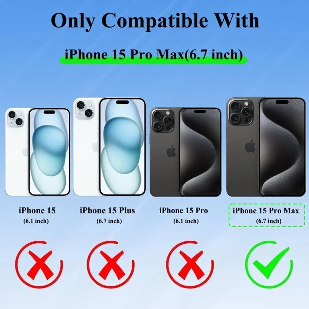 🆕iPhone 15 Pro Max Case Matte Flowers Design Compatible with MagSafe Wireless